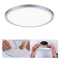 LED Recessed Panel AERO VariFit DIM, round, IP44, � 23cm, 18W 4000K, 3-step dimmable, chrome matt