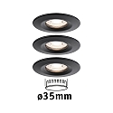 Paulmann recessed luminaire NOVA MINI COIN rigid, set of 3 IP23, 4W 310lm 2700K 38° 38° CRI >80
