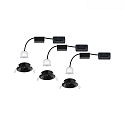 Paulmann recessed luminaire NOVA MINI PLUS COIN swivelling, set of 3 IP23, black matt dimmable 4W 310lm 2700K 38° 38° CRI >80