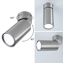 Paulmann Luminaire de plafond TURNAL COIN, fer brossé gradable