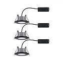 Paulmann Lumière encastrée CALLA pivotant, lot de 3 IP65, noir mat gradable 5W 430 | 550lm 3000K 100° 100° CRI >80