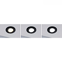 Paulmann Lumière encastrée CALLA pivotant, lot de 3 IP65, noir mat gradable 5W 430 | 550lm 3000K 100° 100° CRI >80