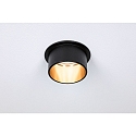 Paulmann Lumi�re encastr�e GIL COIN LED rond, rigide IP44, or, noir mat gradable 470lm 2700K CRI >80