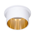 Paulmann Lumi�re encastr�e GIL COIN LED rond, rigide IP44, or, blanc mat gradable 470lm 2700K CRI >80