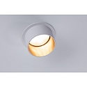 Paulmann Lumi�re encastr�e GIL COIN LED rond, rigide IP44, or, blanc mat gradable 470lm 2700K CRI >80