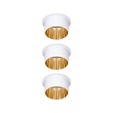 Paulmann Lumi�re encastr�e GIL COIN LED rond, rigide, lot de 3 IP44, or, blanc mat gradable 470lm 2700K CRI >80