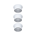 Paulmann Lumi�re encastr�e GIL COIN LED rond, rigide, lot de 3 IP44, fer bross�, blanc mat gradable 470lm 2700K CRI >80