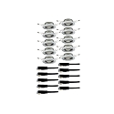 Paulmann recessed luminaire BASE swivelling, set of 10 GU10 IP20, brushed iron dimmable CRI >80