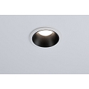 Paulmann Lumi�re encastr�e COLE COIN LED rigide, lot de 3 IP44, noir mat, blanche gradable 6,5W 460lm 2700K 100� 100� CRI >80