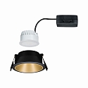 Paulmann Recessed spot LED COLE IP44, fixed, incl. LED COIN Module, 230V, 6.5W 2700K460lm 100�, 3-step dimmable, black / gold matt