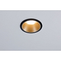 Paulmann Recessed spot LED COLE IP44, fixed, incl. LED COIN Module, 230V, 6.5W 2700K460lm 100�, 3-step dimmable, black / gold matt