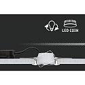 Paulmann Recessed spot LED COLE IP44, fixed, incl. LED COIN Module, 230V, 6.5W 2700K460lm 100�, 3-step dimmable, black / gold matt