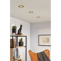 Paulmann Recessed spot LED COLE IP44, fixed, incl. LED COIN Module, 230V, 6.5W 2700K460lm 100�, 3-step dimmable, black / gold matt