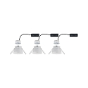 Paulmann Lumi�re encastr�e CYMBAL COIN LED rigide, lot de 3 IP44, blanc mat gradable 19,4W 463lm 2700K 38� 38� CRI >80