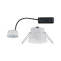 Paulmann Lumi�re encastr�e CYMBAL COIN LED rigide, lot de 1 IP44, blanc mat gradable 6,8W 463lm 2700K 38� 38� CRI >80