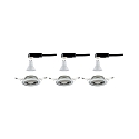Paulmann recessed luminaire BASE swivelling, set of 3, switchable GU10 IP20, brushed iron  15W 350lm 3000K 100° 100° CRI >80