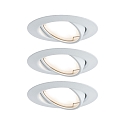recessed luminaire BASE COIN swivelling, set of 3, switchable IP20, white  15W 370lm 3000K 100� 100� CRI > 80