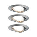 Lumi�re encastr�e BASE COIN pivotant, lot de 3 IP20, fer bross� gradable 15W 370lm 3000K 100� 100� CRI > 83