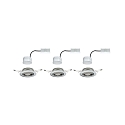 Lumi�re encastr�e BASE COIN pivotant, lot de 3 IP20, fer bross� gradable 15W 370lm 3000K 100� 100� CRI > 83
