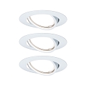Lumi�re encastr�e BASE COIN pivotant, lot de 3 IP20, blanche gradable 15W 370lm 3000K 100� 100� CRI > 83