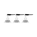 Paulmann Lumi�re encastr�e NOVA LED rond, pivotant, lot de 3 GU10 IP23, fer bross�  19,5W 460lm 2700K 38� 38� CRI >80