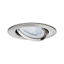 Paulmann Lumi�re encastr�e NOVA LED rond, pivotant, lot de 3 GU10 IP23, fer bross�  19,5W 460lm 2700K 38� 38� CRI >80
