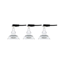 Paulmann recessed luminaire NOVA LED square, swivelling, set of 3 GU10 IP23, white matt  19,5W 460lm 2700K 38� 38� CRI >80