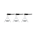 Paulmann Lumi�re encastr�e NOVA LED rond, rigide, lot de 3 GU10 IP44, blanc mat  460lm 2700K 38� 38� CRI >80