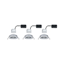 Paulmann Lumi�re encastr�e NOVA COIN LED rond, pivotant, lot de 3 IP23, chrome  19,5W 460lm 2700K 100� 100� CRI >80