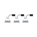 Paulmann Lumi�re encastr�e NOVA COIN LED angulaire, pivotant, lot de 3 IP23, aluminium  19,5W 460lm 2700K 100� 100� CRI >80