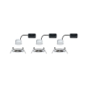 Paulmann Lumi�re encastr�e NOVA COIN LED rond, rigide, lot de 3 IP44, fer bross�  19,5W 460lm 2700K 100� 100� CRI >80