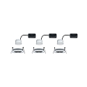 Paulmann Lumi�re encastr�e NOVA COIN LED rond, rigide, lot de 3 IP44, aluminium  19,5W 460lm 2700K 100� 100� CRI >80