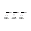 Paulmann Lumi�re encastr�e NOVA LED rond, pivotant, lot de 3 GU10 IP23, fer bross� gradable 460lm 2700K 38� 38� CRI >80