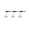 Paulmann Lumi�re encastr�e NOVA LED rond, pivotant, lot de 3 GU10 IP23, blanc mat gradable 460lm 2700K 38� 38� CRI >80