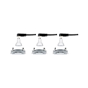 Paulmann Lumi�re encastr�e NOVA LED angulaire, pivotant, lot de 3 GU10 IP23, aluminium gradable 19,5W 460lm 2700K 38� 38� CRI >80