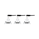 Paulmann Lumi�re encastr�e NOVA LED rond, rigide, lot de 3 GU10 IP44, fer bross� gradable 19,5W 460lm 2700K 38� 38� CRI >80