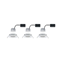Paulmann Lumi�re encastr�e NOVA COIN LED rond, pivotant, lot de 3 Coin IP23, blanc mat gradable 19,5W 460lm 2700K 100� 100� CRI >80
