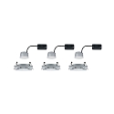 Paulmann recessed luminaire NOVA COIN LED square, swivelling, set of 3 Coin IP23, aluminium dimmable 19
