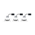 Paulmann Lumi�re encastr�e NOVA COIN LED rond, rigide, lot de 3 Coin IP44, fer bross� gradable 19,5W 460lm 2700K 100� 100� CRI >80