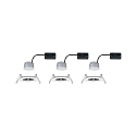 Paulmann Lumi�re encastr�e NOVA COIN LED rond, rigide, lot de 3 Coin IP44, blanc mat gradable 19,5W 460lm 2700K 100� 100� CRI >80