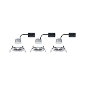 Paulmann Lumi�re encastr�e NOVA COIN LED rond, rigide, lot de 3 Coin IP44, chrome gradable 19,5W 460lm 2700K 100� 100� CRI >80