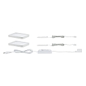 Paulmann LED Furniture luminaire VANE LED Under Cabinet luminaire, square, 2x6,7W, 15VA, 230V/12V, 105x140mm, white matt