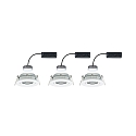 Paulmann Eclairage d'ext�rieur encastr� NOVA PLUS COIN rond, pivotant, lot de 3 Coin IP65, blanc mat gradable