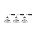 Paulmann Eclairage d'ext�rieur encastr� NOVA PLUS COIN rond, pivotant, lot de 3 Coin IP65, chrome gradable