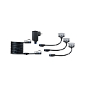 Projecteur encastr� PLUG & SHINE FLOOR ECO lot de 3 IP65, argent gradable