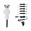 Paulmann Projecteur encastr� MICRO PEN II PLUG & SHINE bloc d'alimentation inclus, lot de 5 IP67, argent 