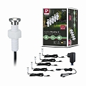 Paulmann Projecteur encastr� MICRO PEN II PLUG & SHINE bloc d'alimentation inclus, lot de 5 IP67, argent 
