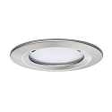 Paulmann Downlight NOVA PLUS COIN rond, rigide, lot de 3, avec diffuseur IP44, fer bross� gradable