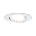Lumière encastrée NOVA PLUS COIN rond, pivotant IP23, blanc mat gradable 6,8W 2.700K