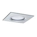 Paulmann Downlight NOVA PLUS COIN angulaire, rigide, lot de 3, avec diffuseur IP44, aluminium gradable